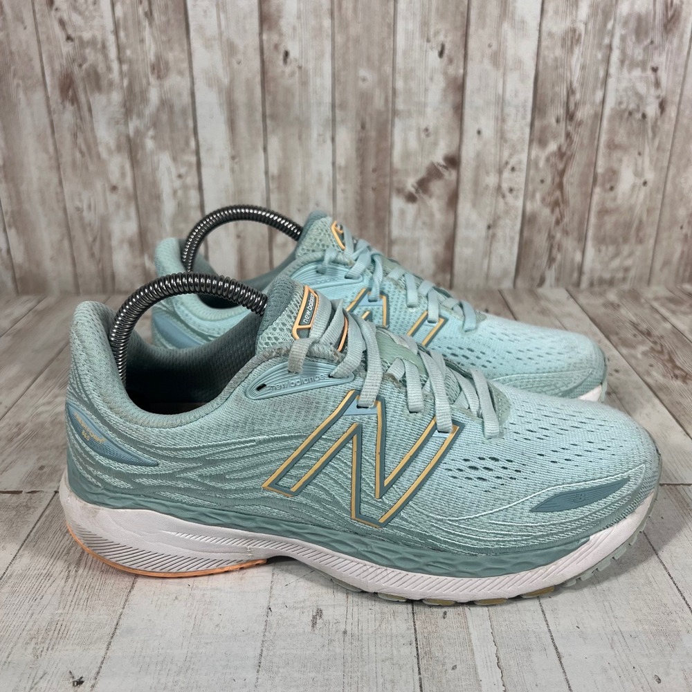 New Balance Womens Fresh Foam 860v12 Blue Orange Stability Running Shoes W860B12